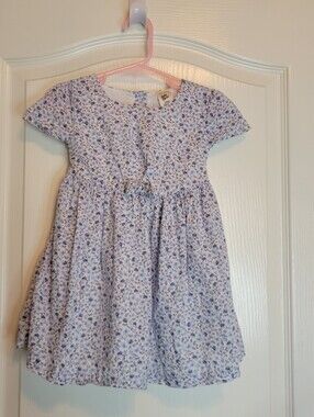 Baby B’gosh Baby Girl Sun Dress Size 24 Months Blue Floral Button Closure